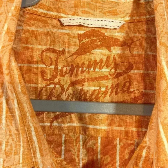 Mens TOMMY BAHAMA RELAX linen button down SHIRT beachy XXL sea life - Picture 2 of 7